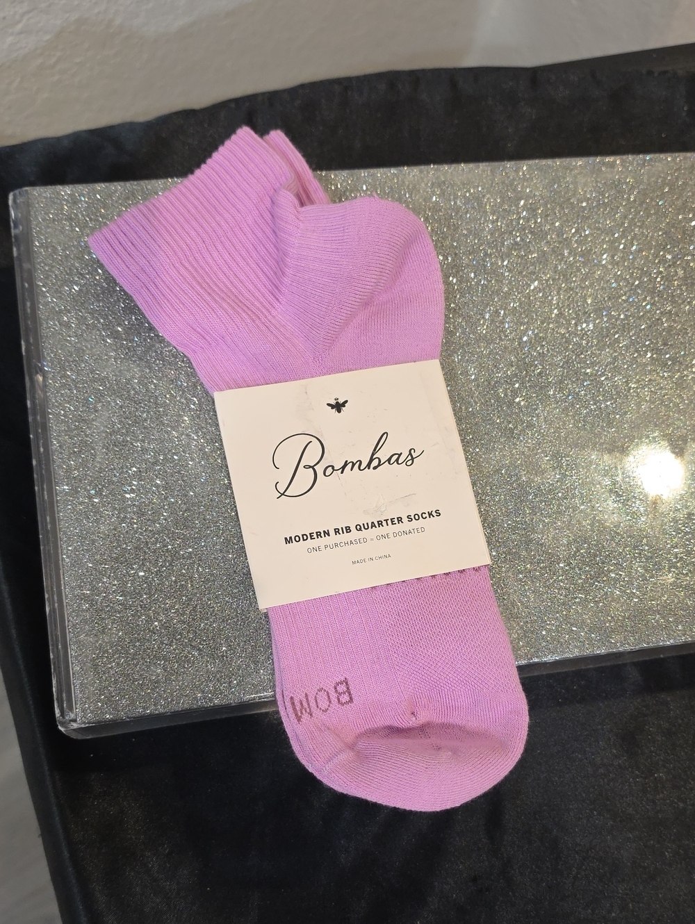 Bombas Solid Modern Rib Quarter Socks - Picture 5 of 6